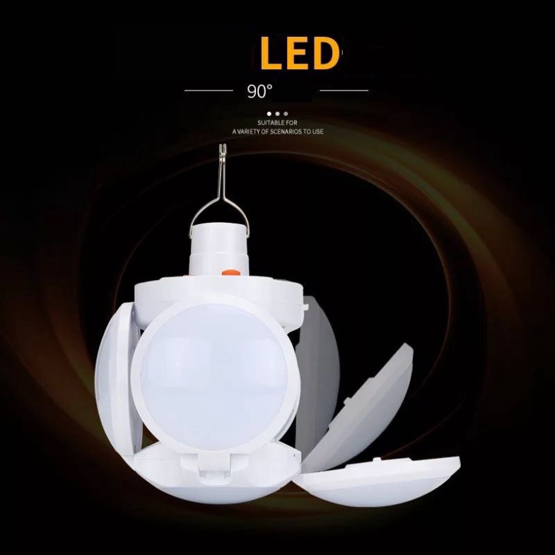 Bóng Đèn Tích Điện 40W , Năng Lượng Mặt Trời 4 Cánh ,Đèn Led Siêu Sáng ,Tiết Kiệm Điện Năng , Chống Nước - HÀNG CHÍNH HÃNG MINIIN