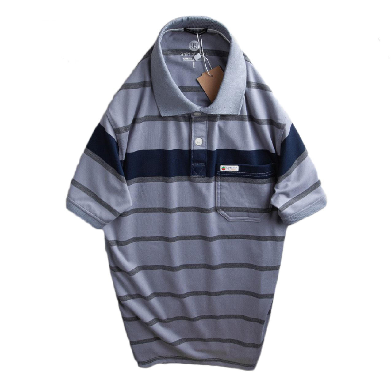 Áo Thun sọc POLO Nam thời trang Có Túi Cao Cấp AS109