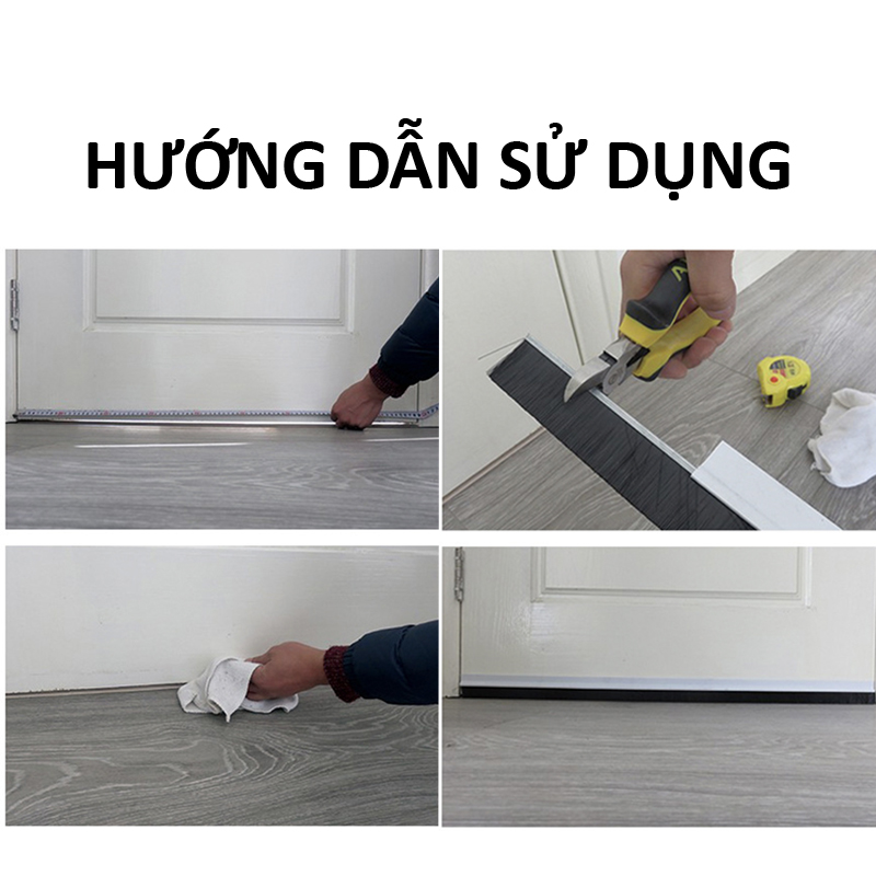 Thanh Dán Chân Cửa Đế Lông - Chống Bụi, Chống Côn Trùng - Doorseal (Vietnam)