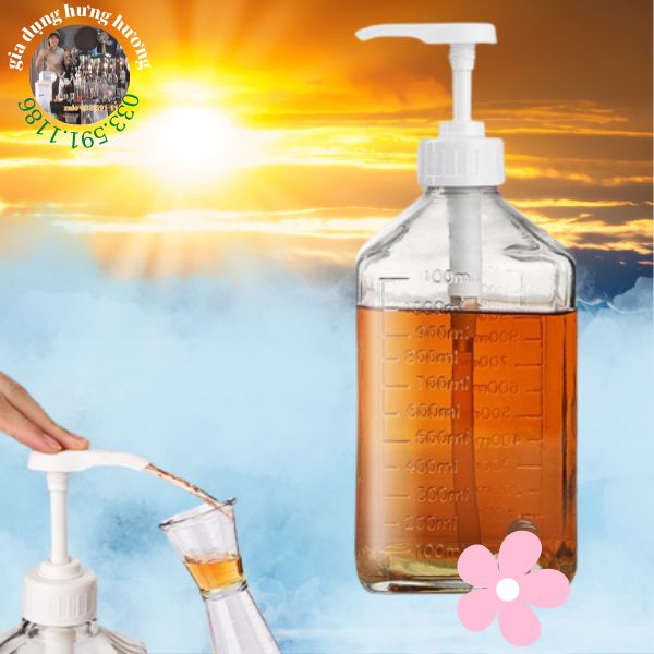 Bình bơm Siro nhựa dụng cụ pha chế