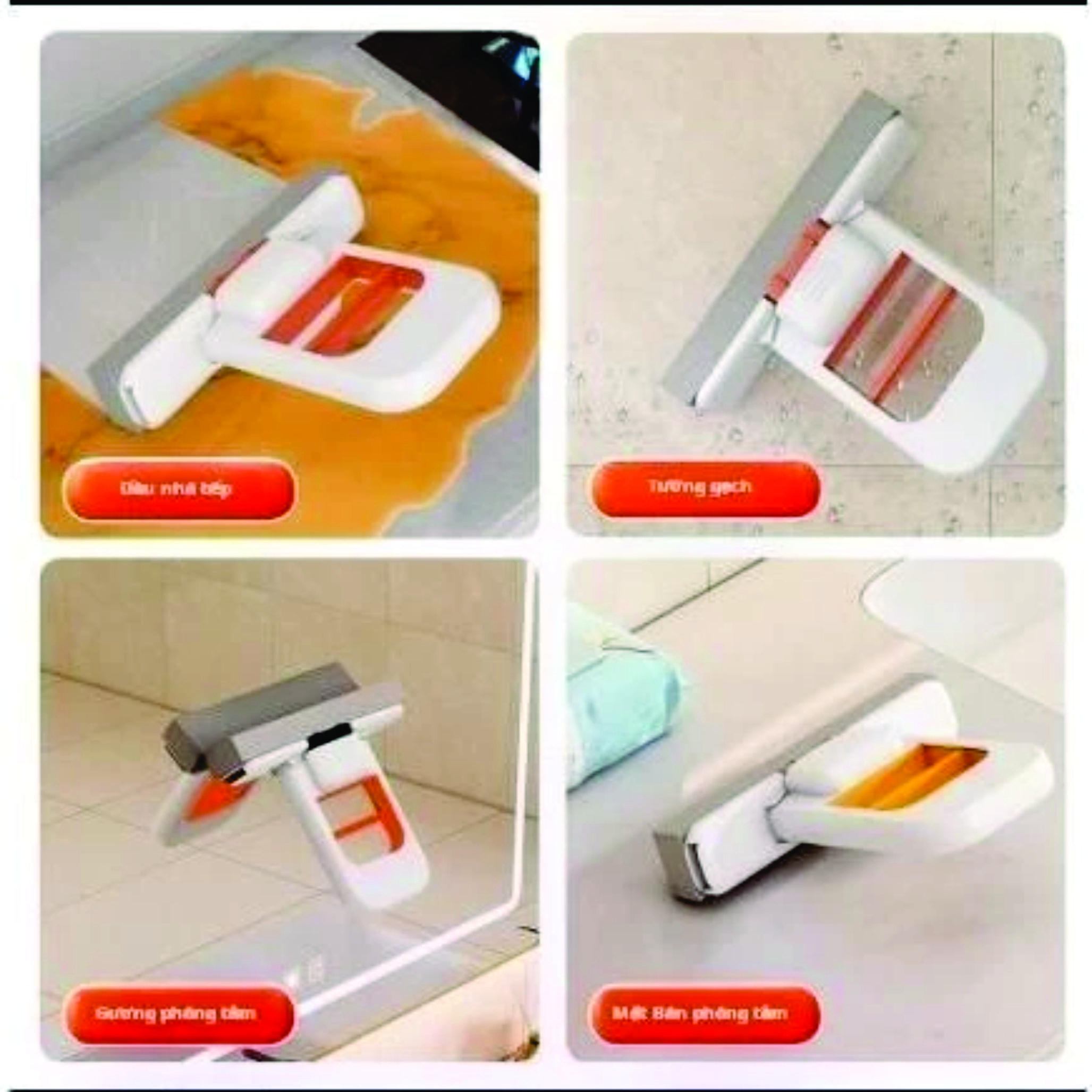 Cây Lau Nhà Bếp Mini Cây Lau Bàn Bếp Tự Vắt Thông Minh, Cây Lau Đa Năng Bọt Biển Siêu Thấm Hút
