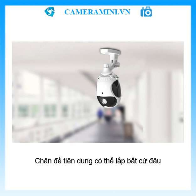 Camera mini wifi 360 hình cú 1080p giám sát an ninh, đàm thoại 2 chiều, quay ban đêm, pin 3 giờ, zoom 4X