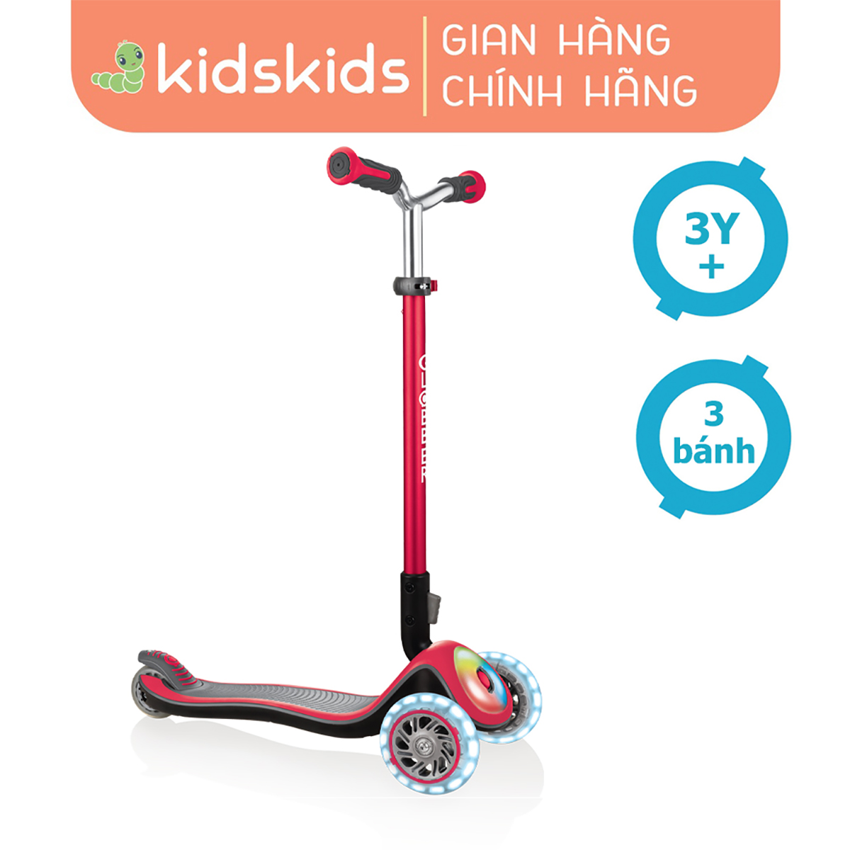 Xe Trượt Scooter GLOBBER ELITE PRIME – Đỏ