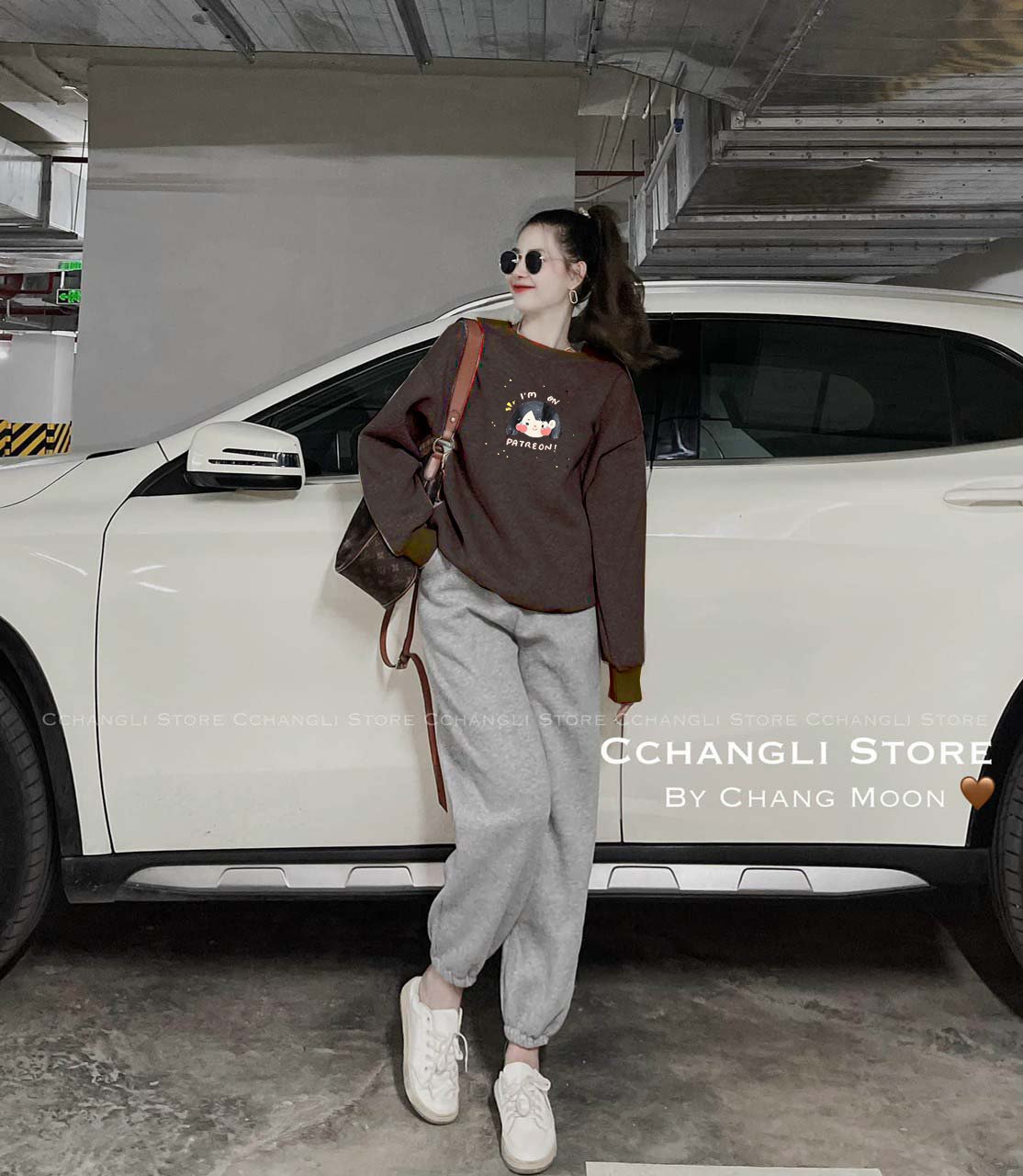 Sét bộ thể thao bầu bộ bầu mặc nhà đồ bầu mùa đông hàng qc 0416-019