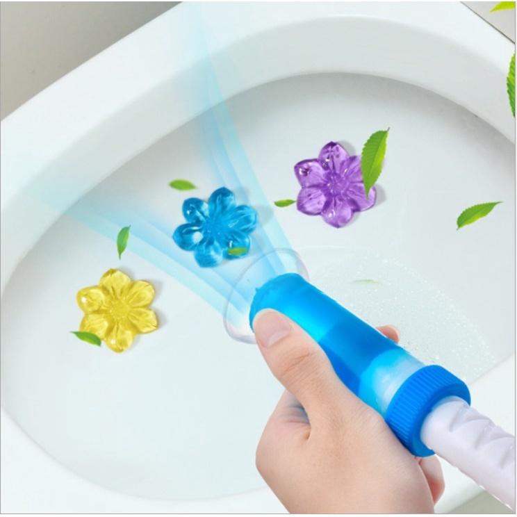 Gel khử mùi bồn cầu gel thơm khử trùng bồn cầu dạng thạch hình bông hoa với 7 mùi thơm cho toilet GEL08