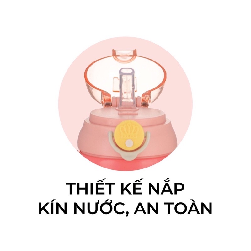 Bình Nước HoKori 450ml Nhựa Việt Nhật Cao Cấp An Toàn Chuẩn Nhật , EU - Hàng chính hãng
