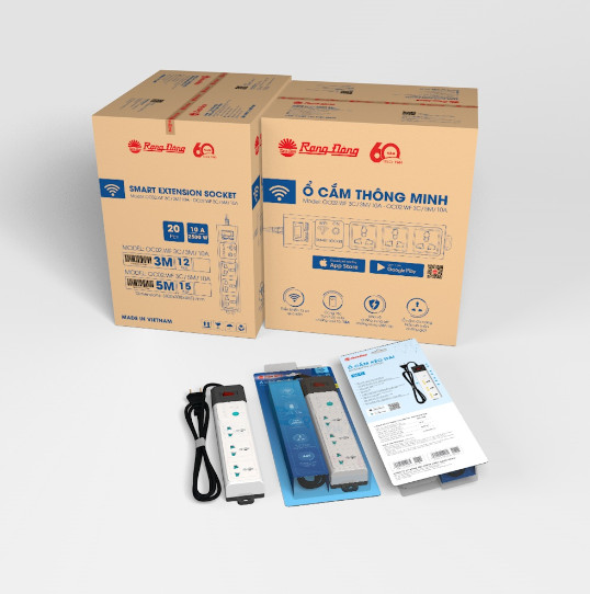 Ổ cắm thông minh Wifi 3m Model: OC02.WF 3C/3M/10A