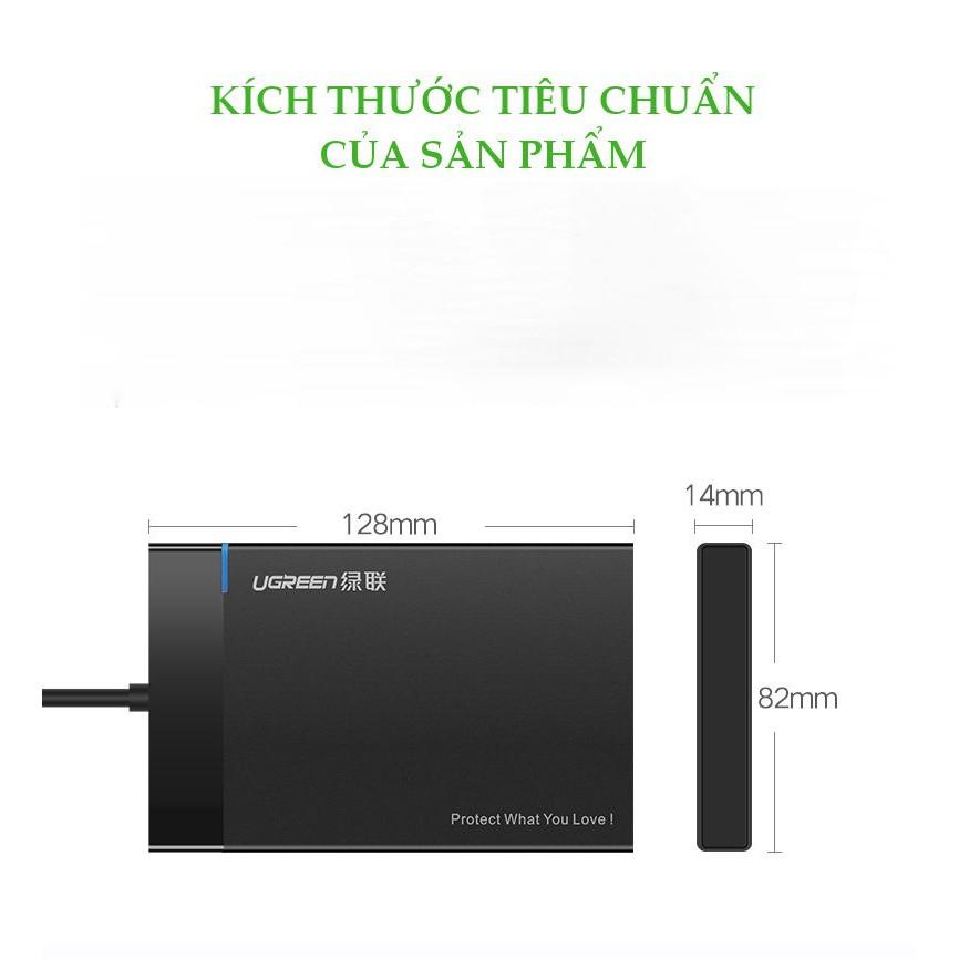 Vỏ hộp đựng ổ cứng SATA 2.0/3.0 2.5&quot; và SSD vỏ nhựa ABS cao cấp UGREEN US221