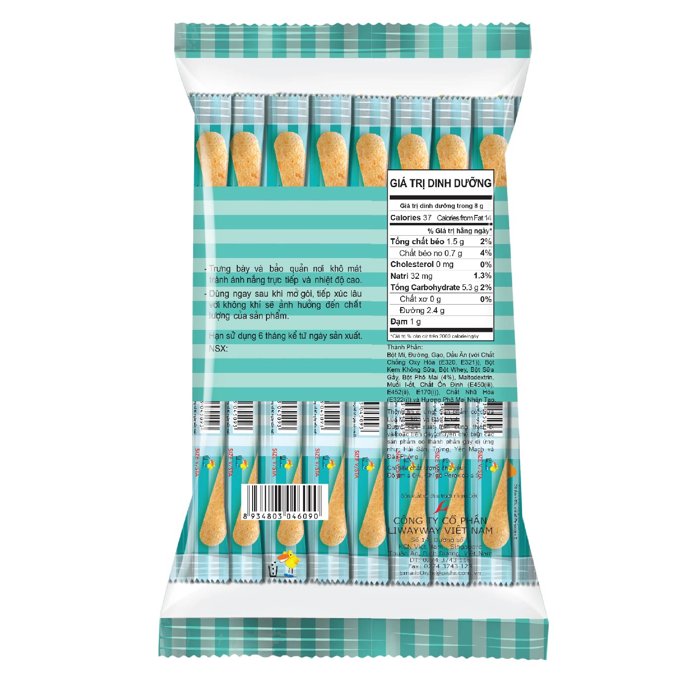 Combo 10 gói Oishi Snack Que Nhân Phô Mai Akiko