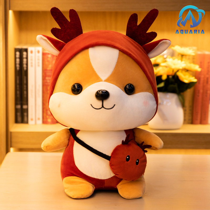 Thú Bông Chó Shiba Hóa Trang Cosplay Ngộ Nghĩnh 25cm Quà Tặng Siêu Dễ Thương