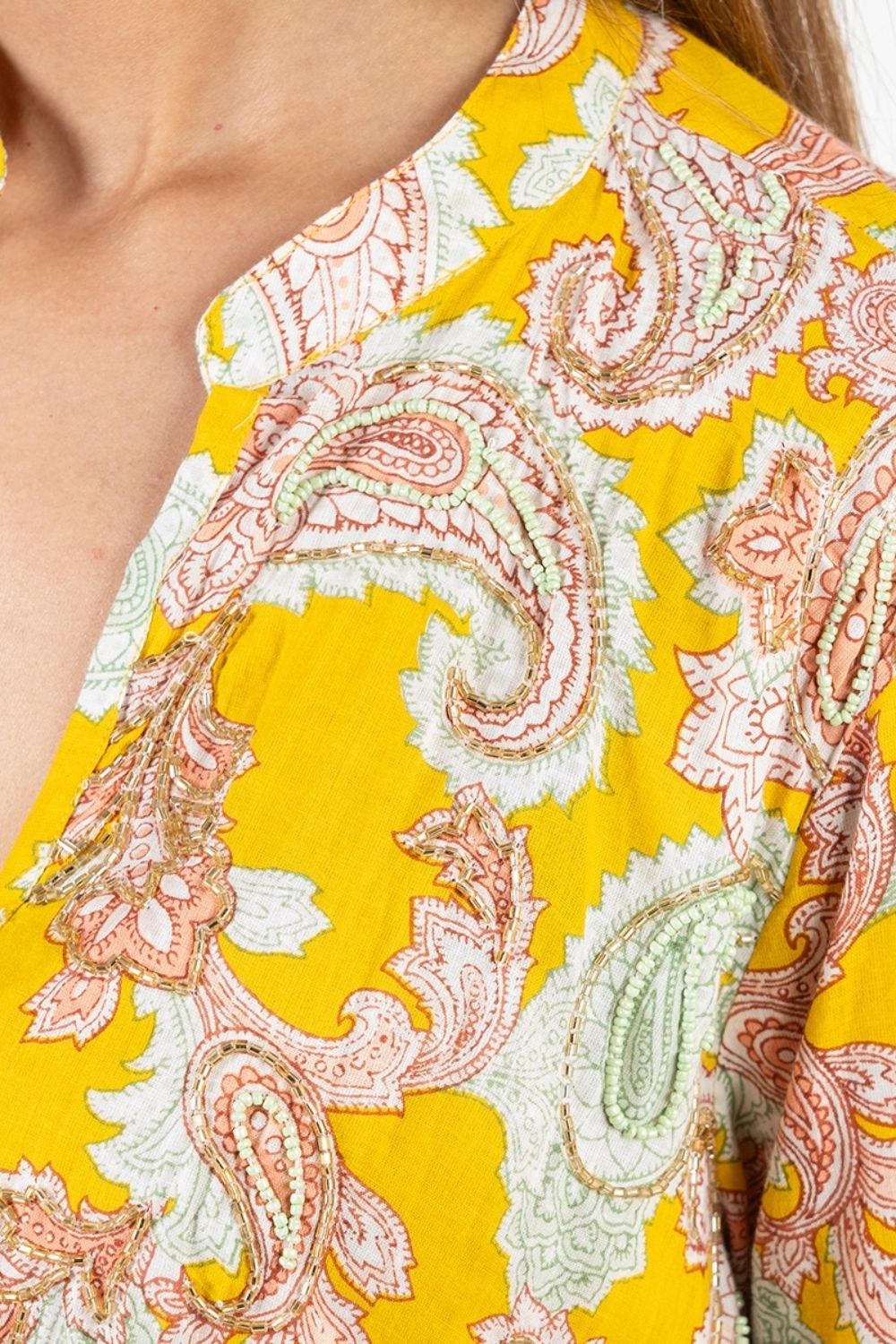 Đầm Boho Kết Cườm Cotton Isla Bonita