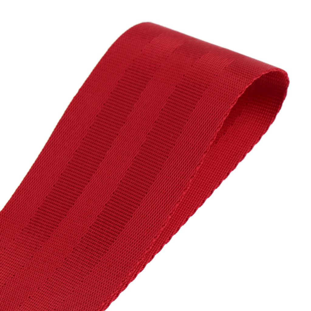Universal Car 2 Ton Tow Hauling Towing Strap Rope Loop With Hook, Red