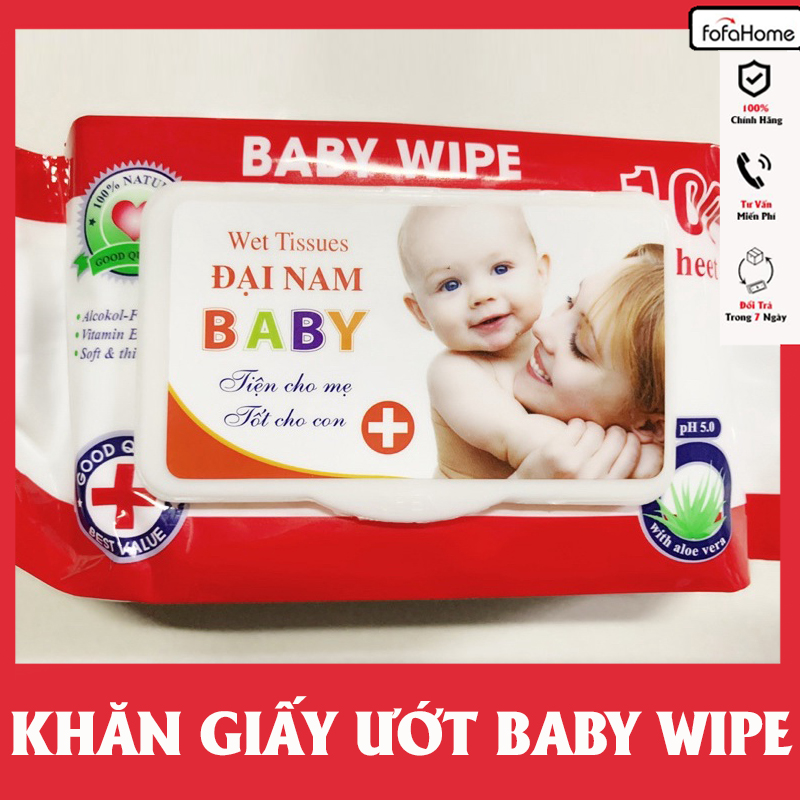 Khăn Giấy Ướt BABY WIPE Hộp 100 Tờ Sản Phẩm Tiện Cho Mẹ Tốt Cho Bé