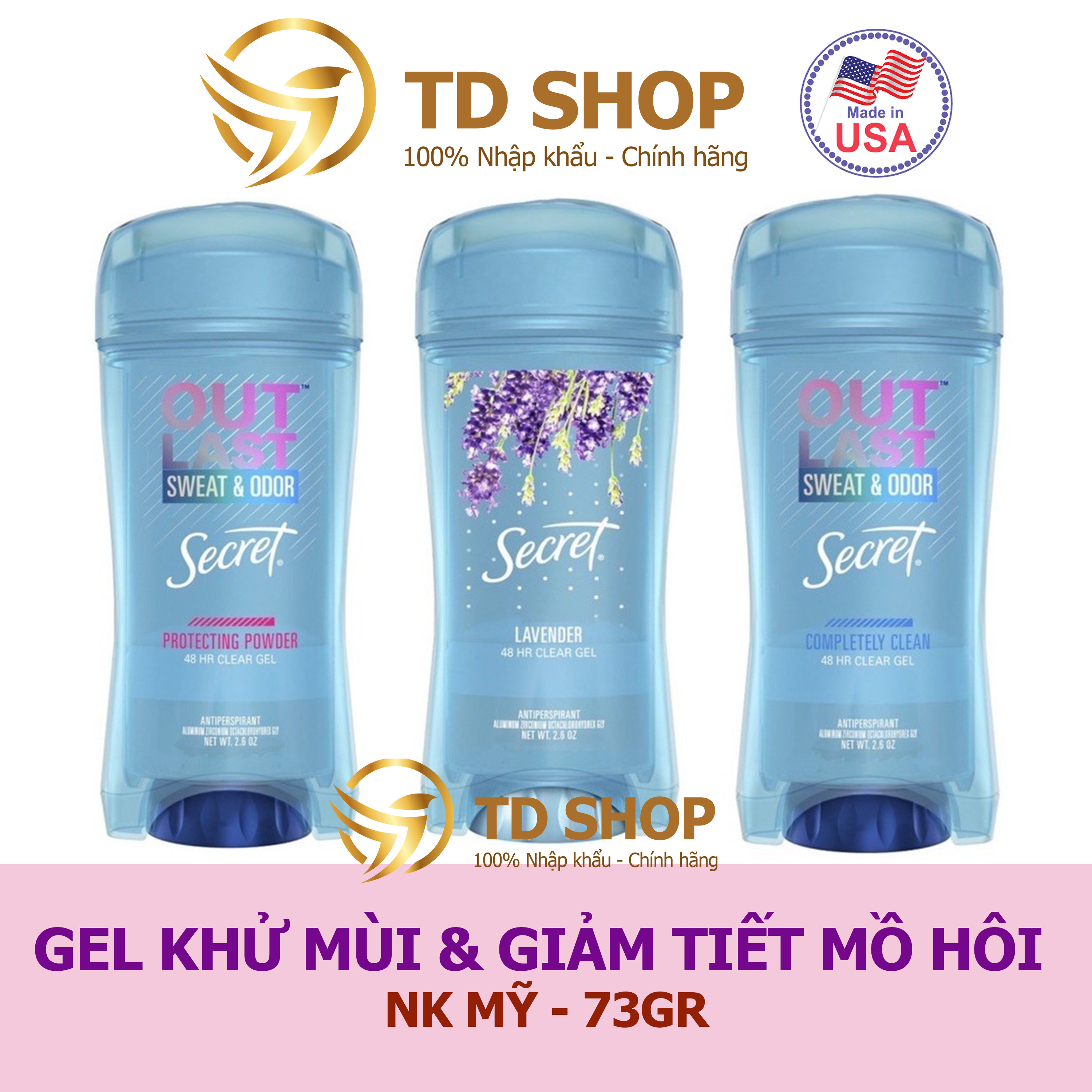 Lăn Khử Mùi Secret Clear Gel 73g