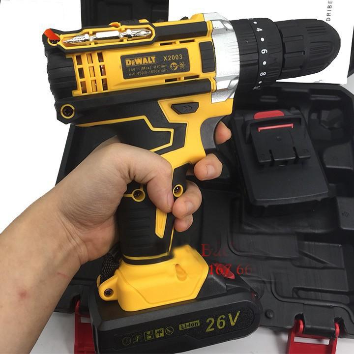 Máy khoan pin Dewalt 26V, Khoan Pin Bắt Vít 24 Phụ Kiện Model 2020