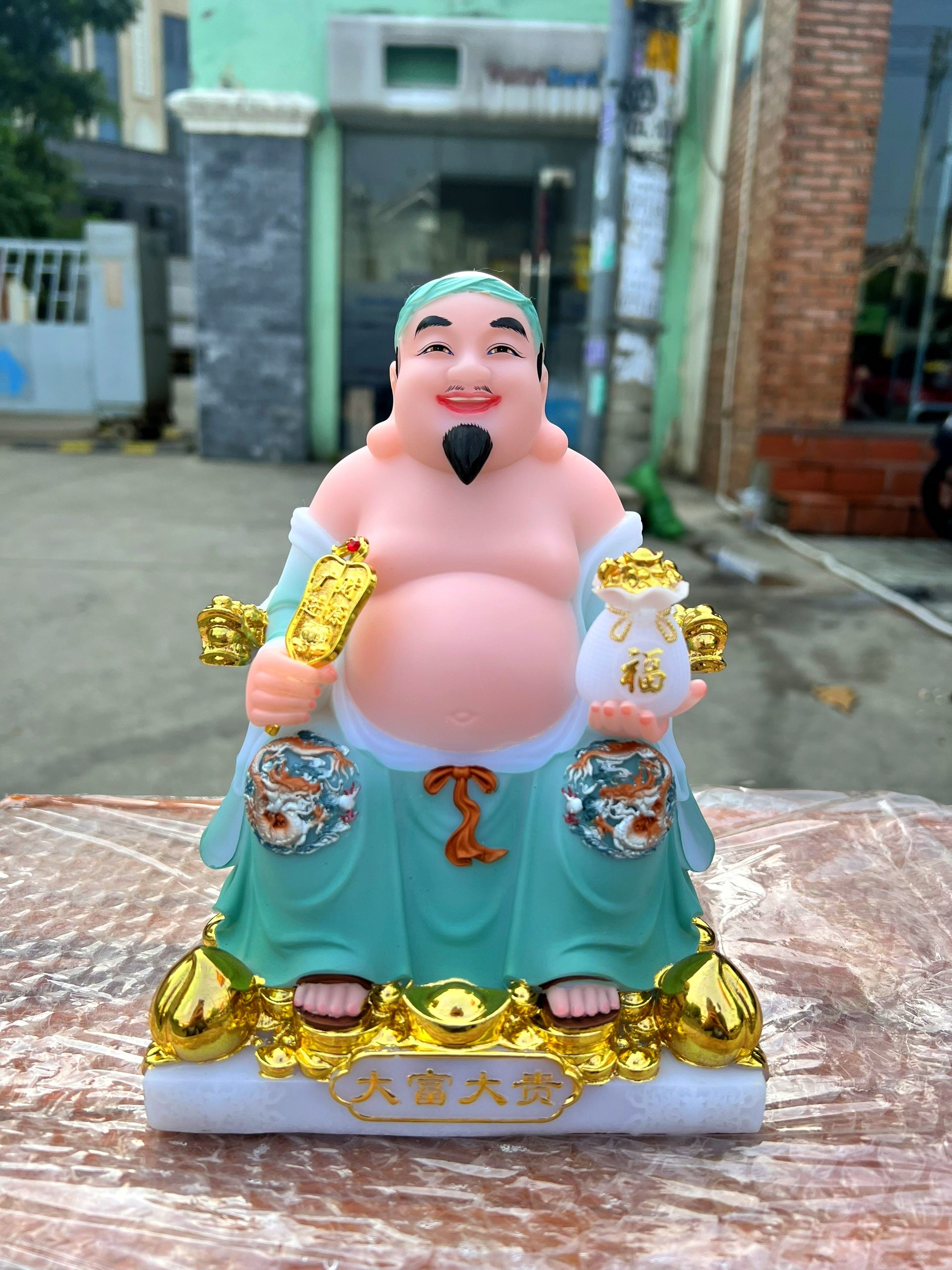 Tượng Thần Tài Thổ Địa Đá Nhập Khẩu 8inch