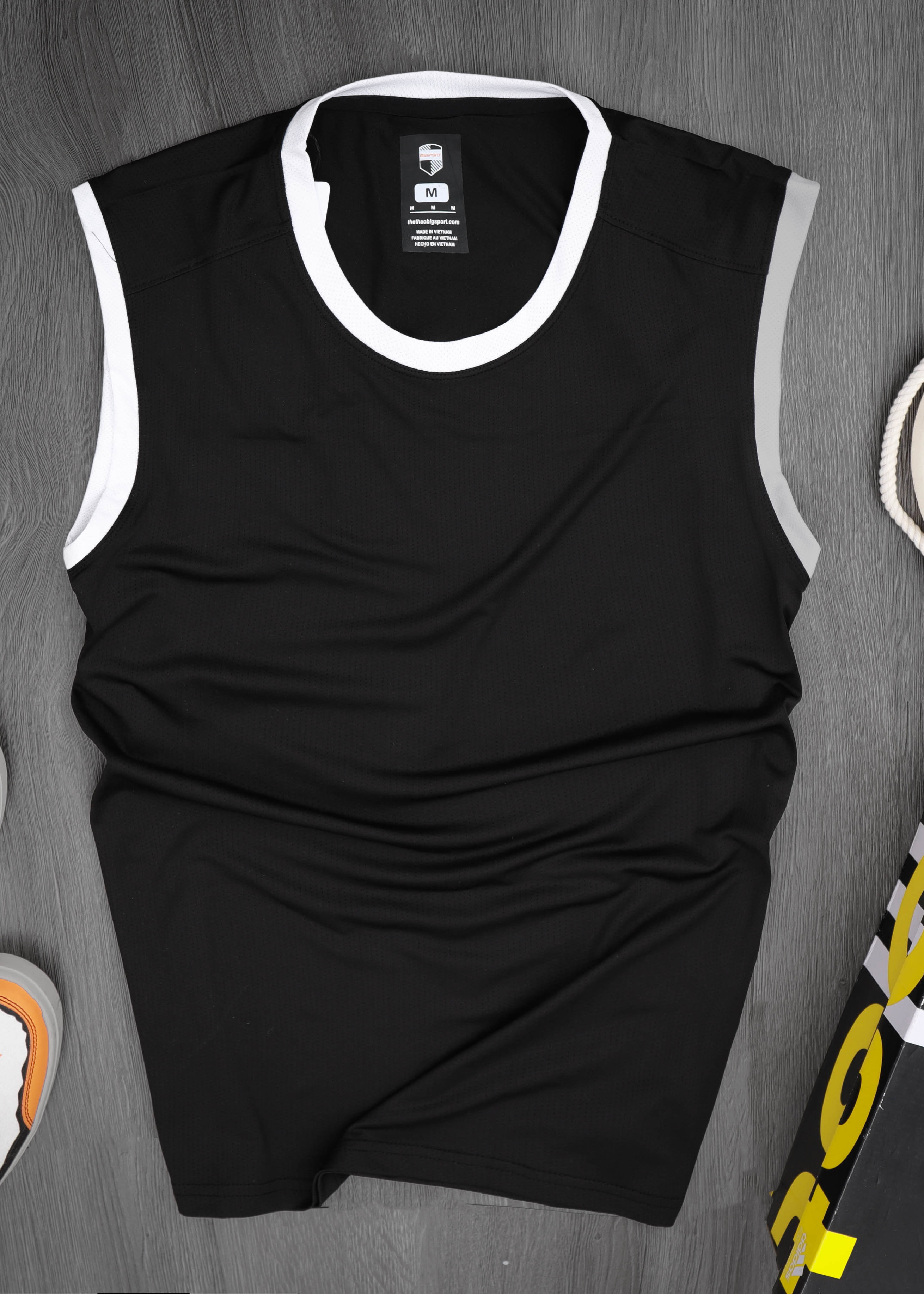 Áo Thun Nam Ba Lỗ TankTop Sát Nách Tập Gym Vải Dệt Kim Có Viền Thấm Hút Mồ Hôi Cao Cấp Big Sport  BS05