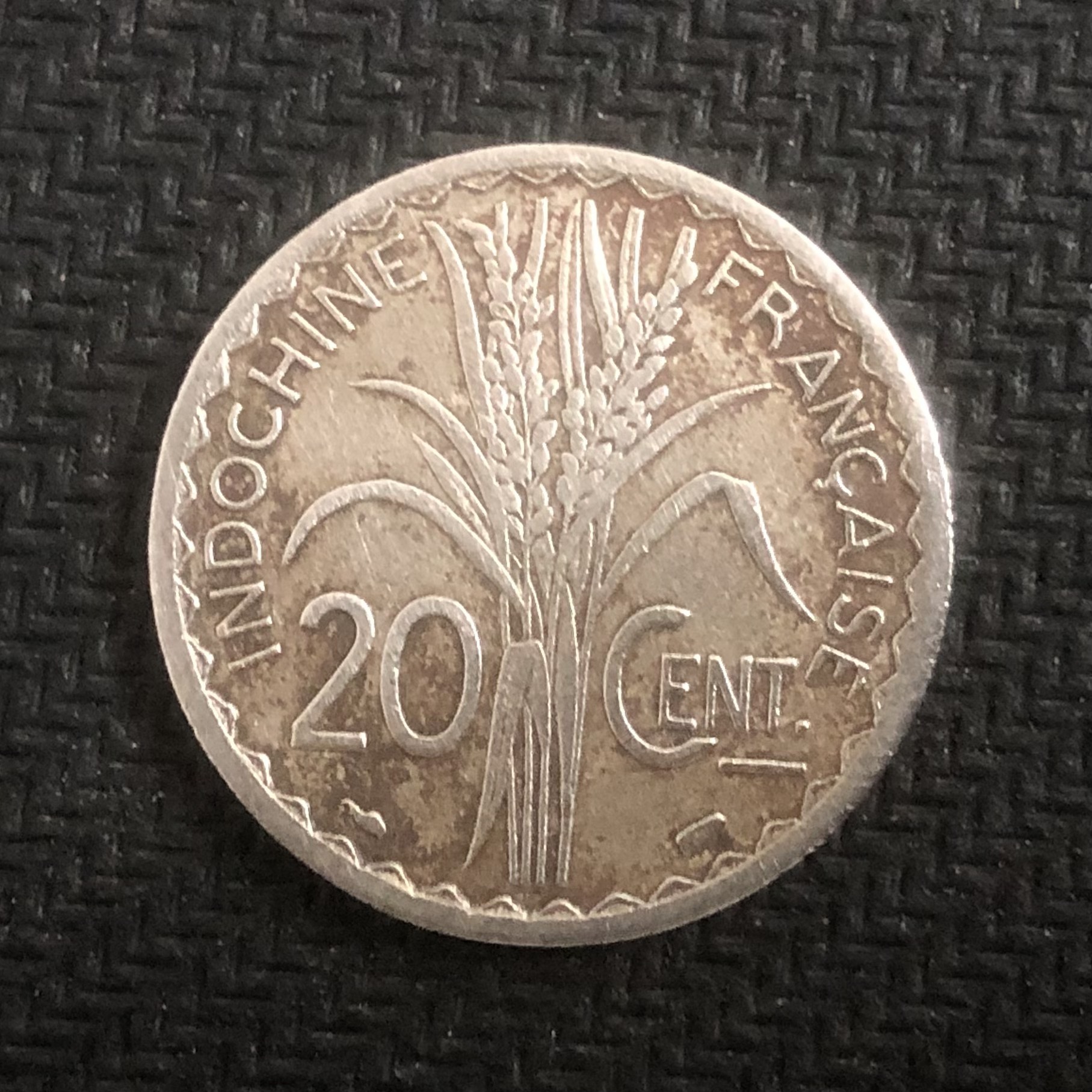Đồng xu Đầu trọc Đông Dương mệnh giá 20 cent năm 1941
