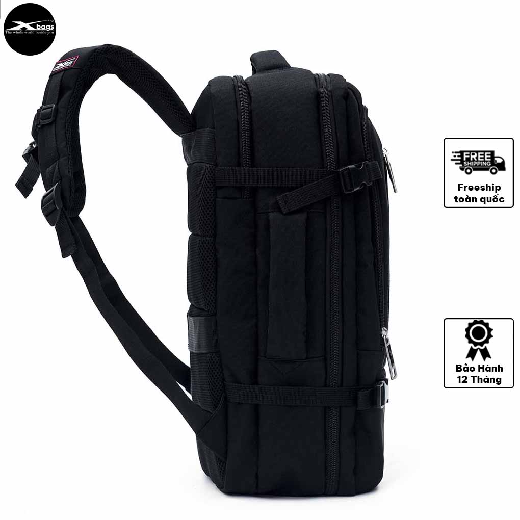 Balo Du Lịch Phượt Xbags Leader Pro XB 2010 – Chống Thấm, Form Cứng Màu Đen