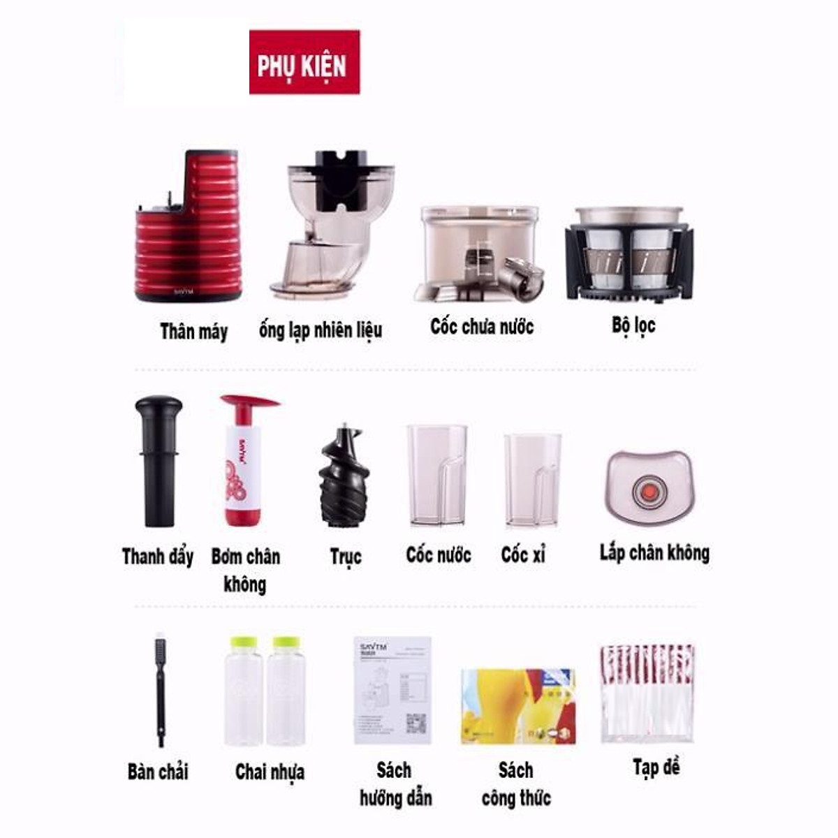 Máy Ép Chậm Công Nghiệp Hoa Quả Trái Cây JE-31 - Hàng Chính Hãng