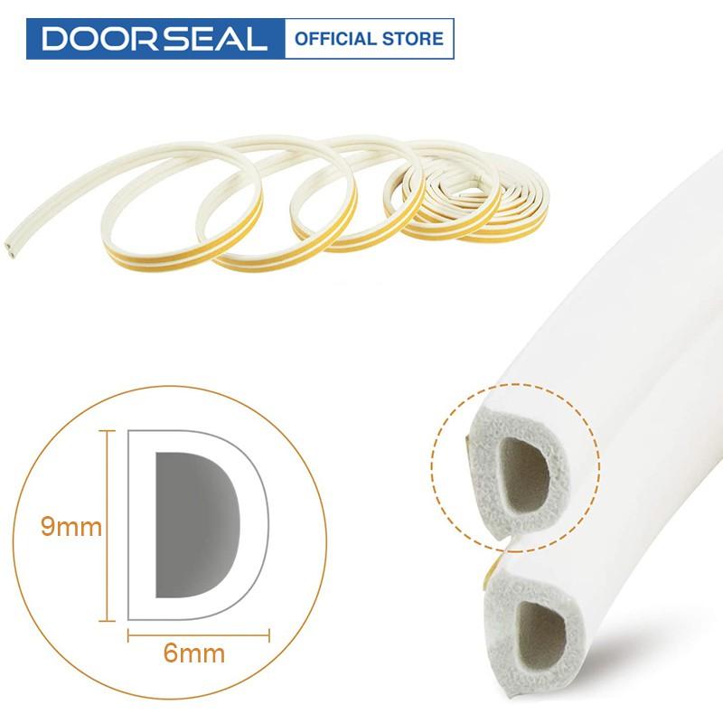 Ron Chữ D Dày 6mm Dán Khung Cửa Gỗ Tự Dính Cách Âm, Ngăn Bụi, Giảm Chấn Cuộn 6m - DOORSEAL (Vietnam)