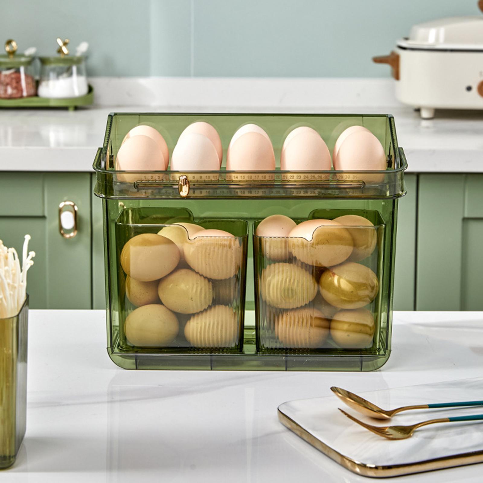 Multifunctional Kitchen Egg Organizer Portable for Cabinet Pantry Countertop
