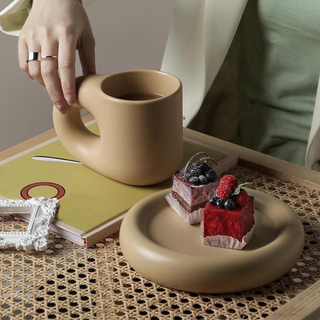 Ceramic Coffee Mug Portable Milk Tea Cup Microwave, Dishwasher Safe for Coffee Tea