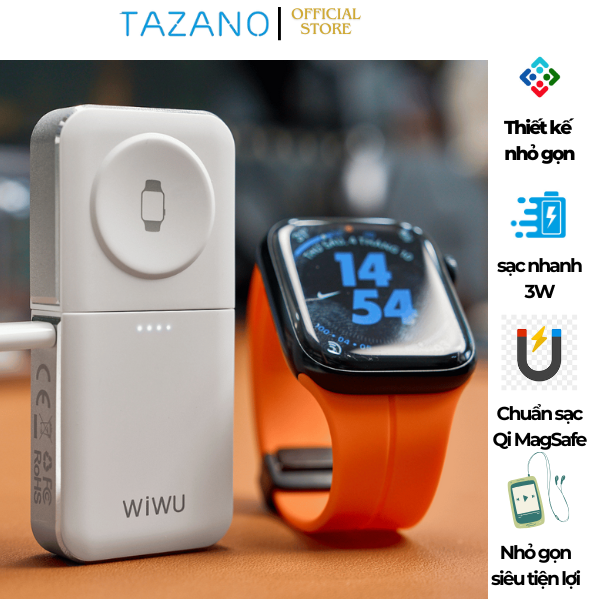 Sạc Không Dây Wi WU Elf 3in1 Dùng Cho Apple Watch 1100mAh Wi-M21 - Hàng Chính Hãng