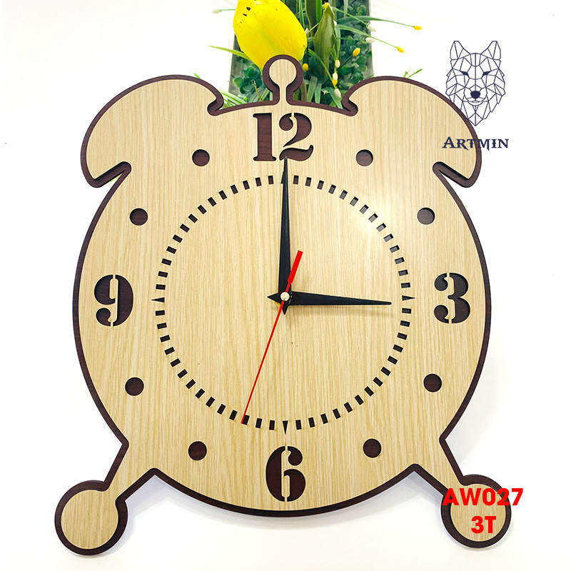 AW027 - Đồng Hồ Gỗ Decor – Đồng Hồ Treo Tường Trang Trí Nhà Độc Lạ