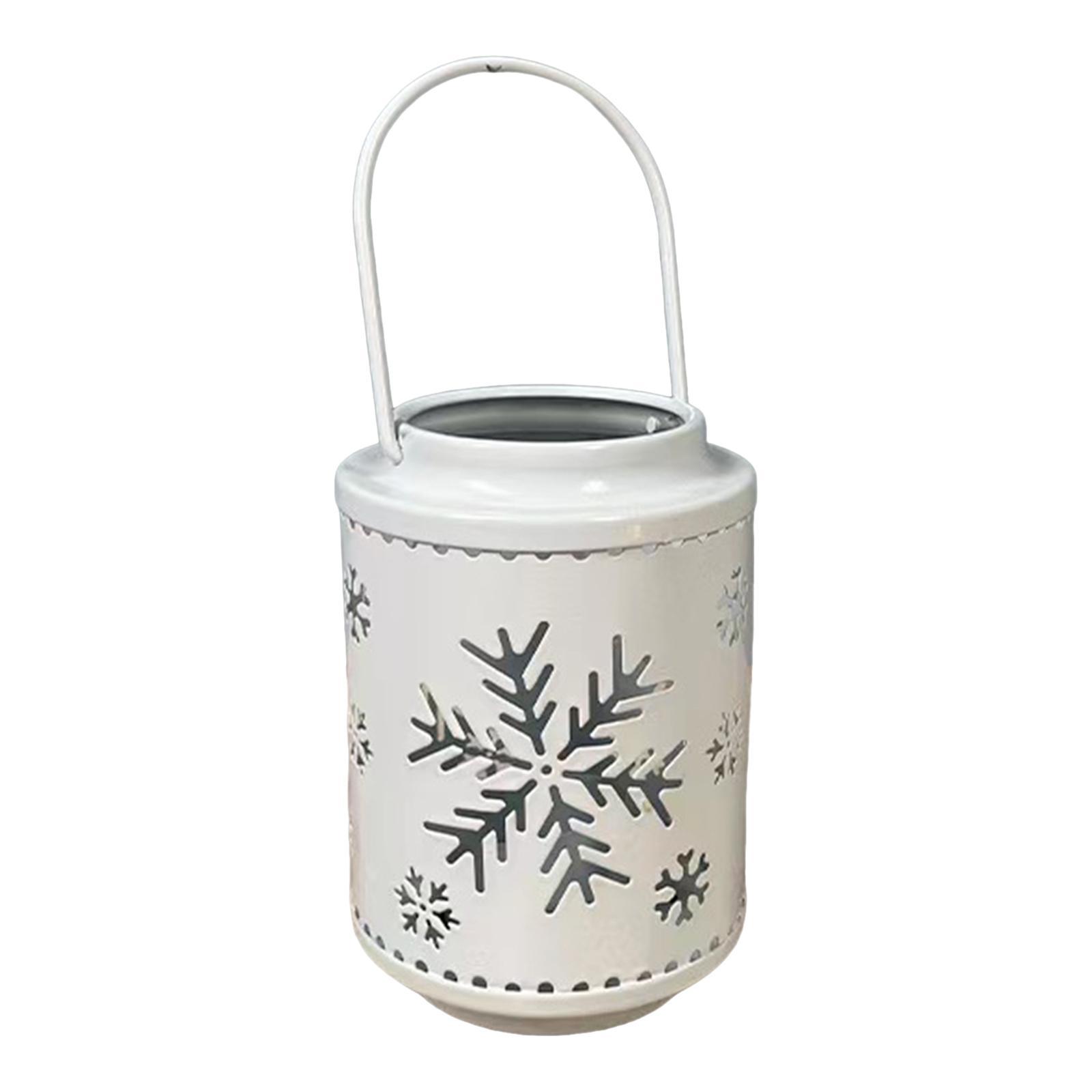 2pcs Metal Christmas Candle Lantern Candle Holders Decor