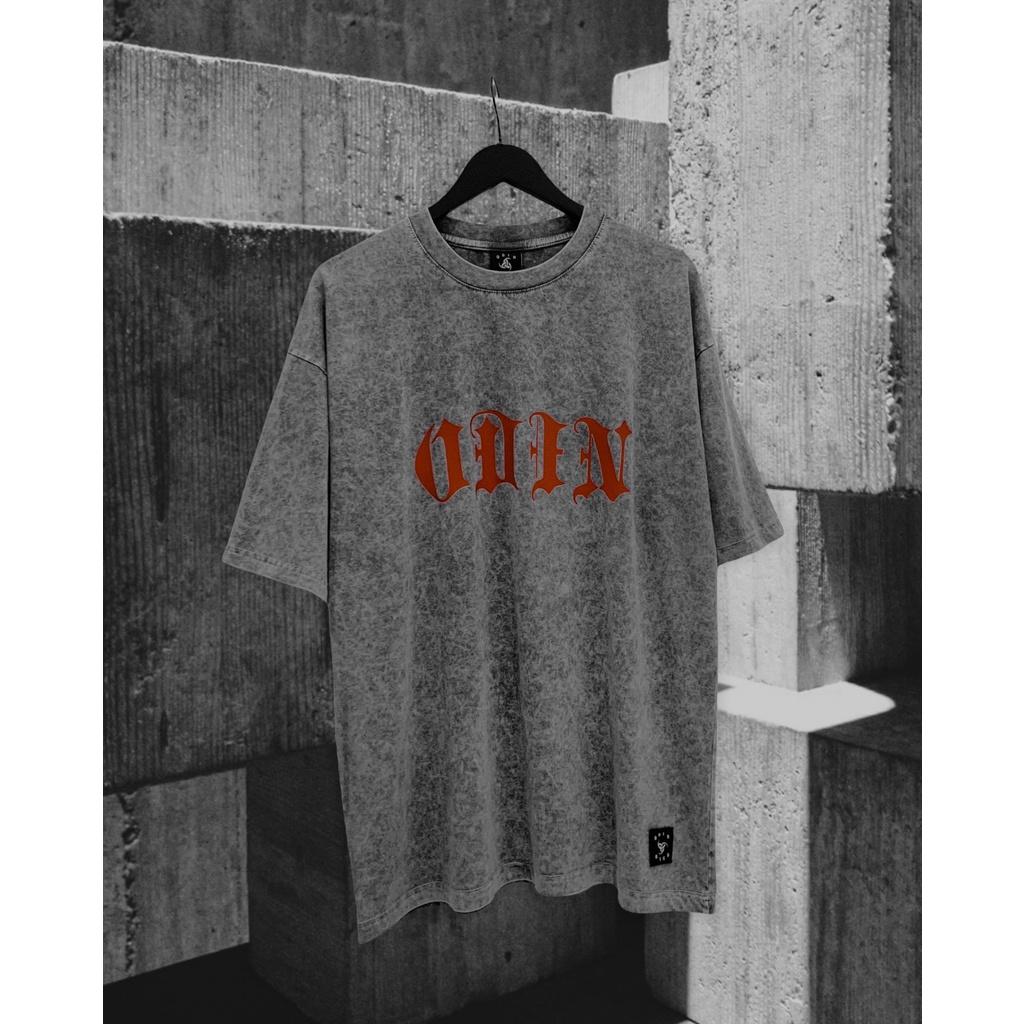 Áo Thun ODIN Oversize Gray Acid, Áo Phông Tay Lỡ Form Rộng ODIN CLOTHING