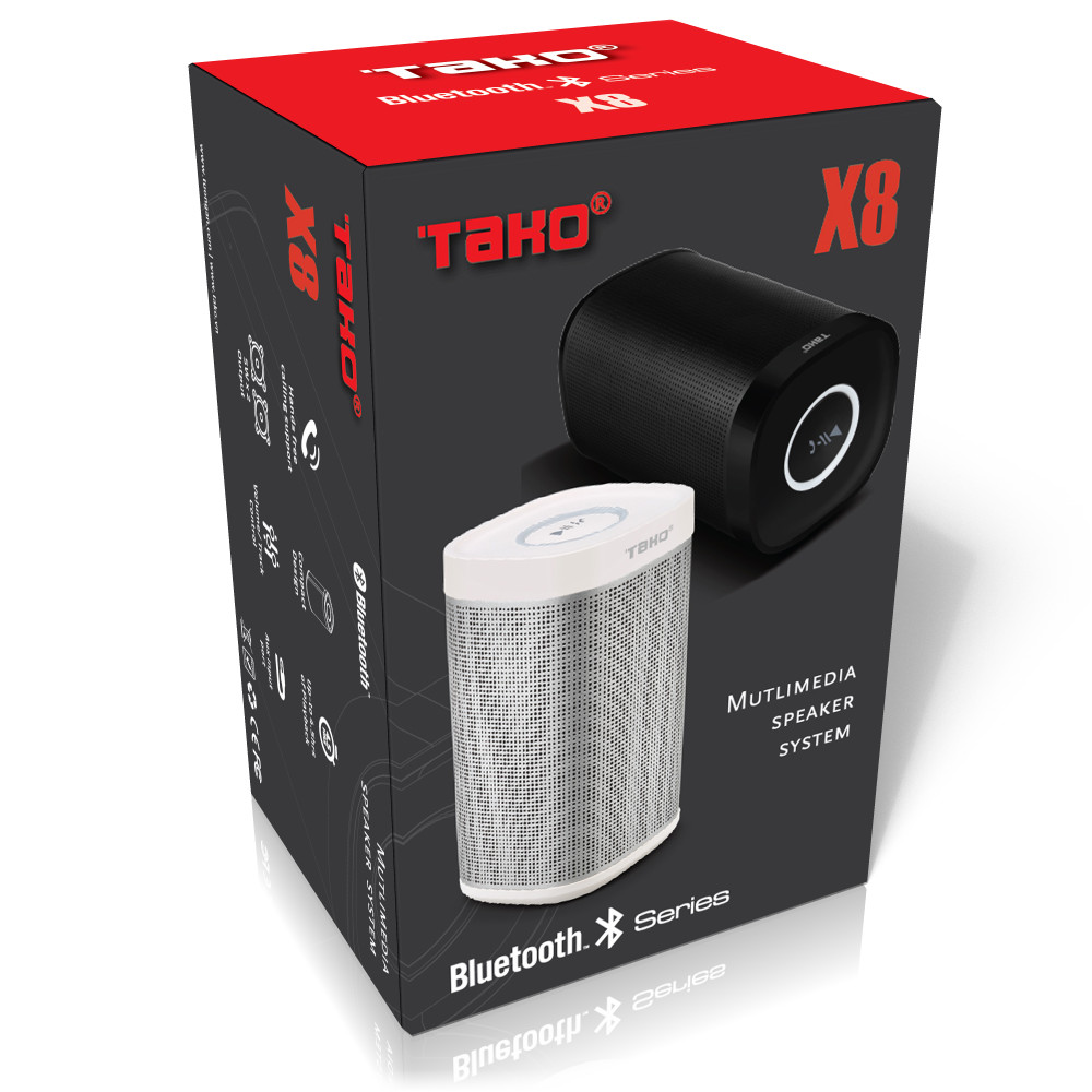 Loa bluetooth Tako X8 nghe nhạc (Màu Trắng) - Hàng Chính Hãng