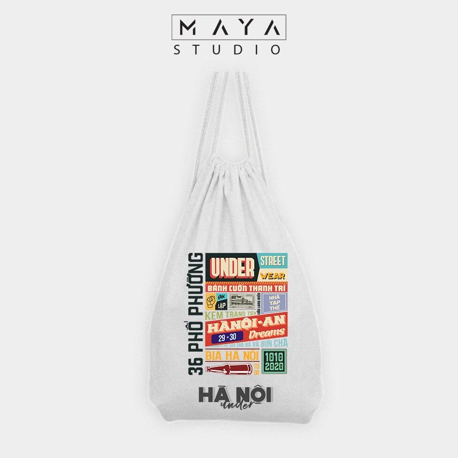 BALO RÚT MAYA vải Canvas đeo vai nhỏ xinh unisex HÀ NỘI VÀ SÀI GÒN cực chất phù hợp mọi lứa tuổi