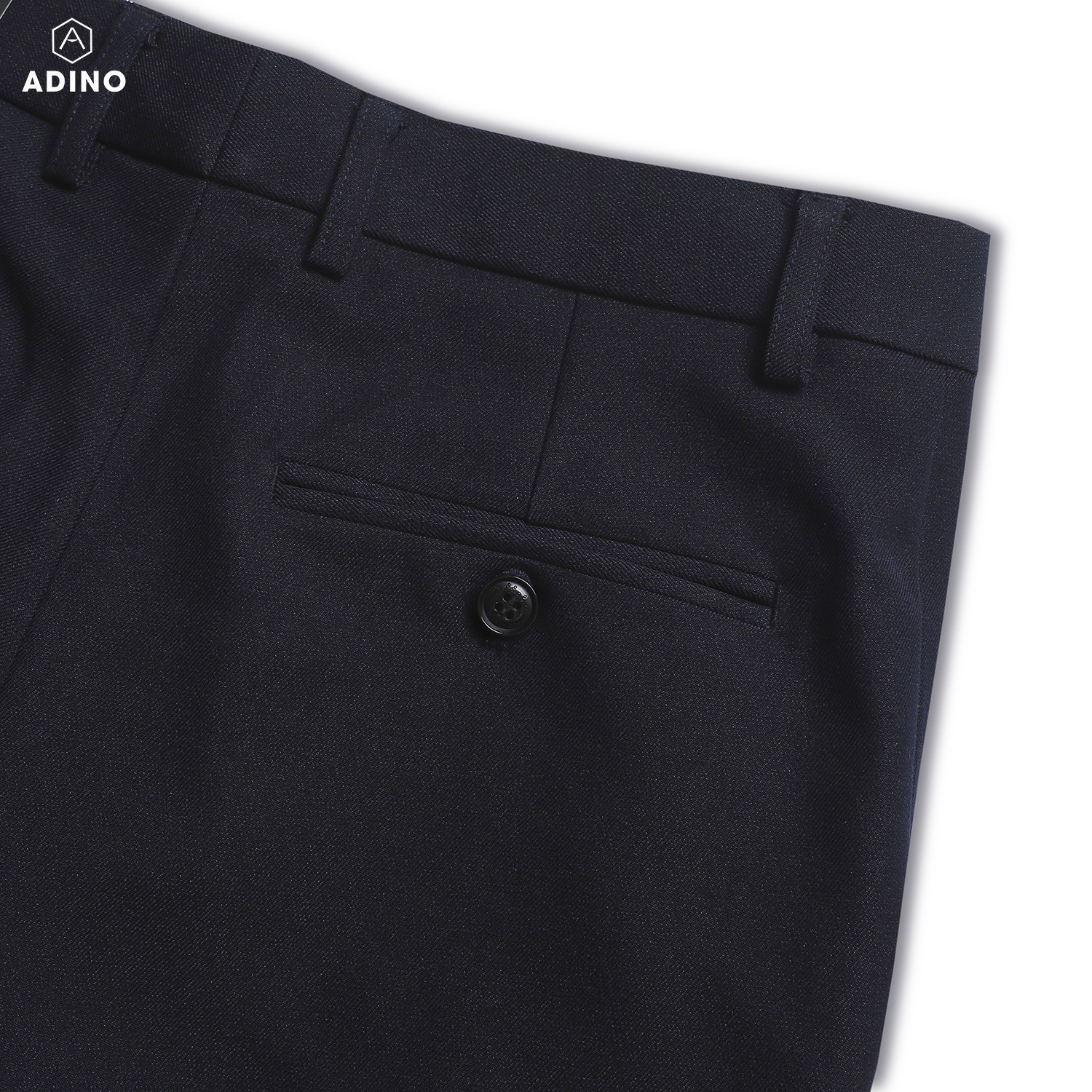 Quần tây âu công sở nam ADINO màu xanh đen (than tối) vải cotton dày không bai không xù co giãn nhẹ dáng công sở slimfit ống đứng hơi côn QA79