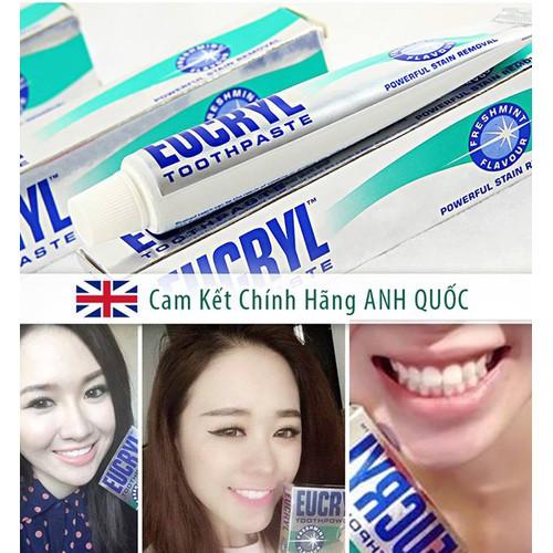 Kem Đánh Răng Eucryl, Tẩy Trắng Eucryl Toothpaste 62g