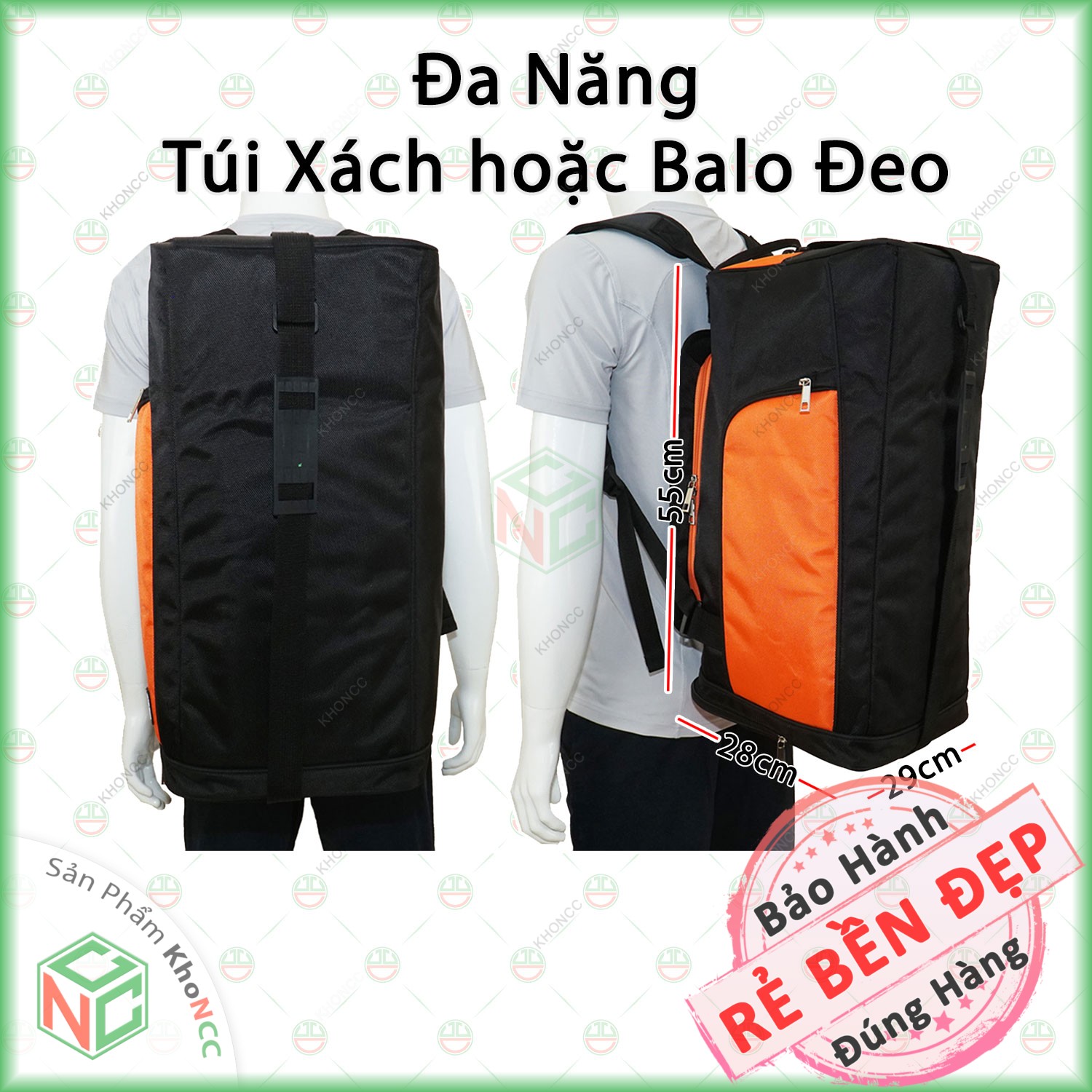 [To - Đa Năng] Túi Du Lịch Cỡ Lớn KhoNCC Hàng Chính Hãng - Đa Năng Có Thể Xách Tay - Đeo Vai hoặc Balo Với Nhiều Ngăn - KKT-TDL-3597 (Nhiều Màu)