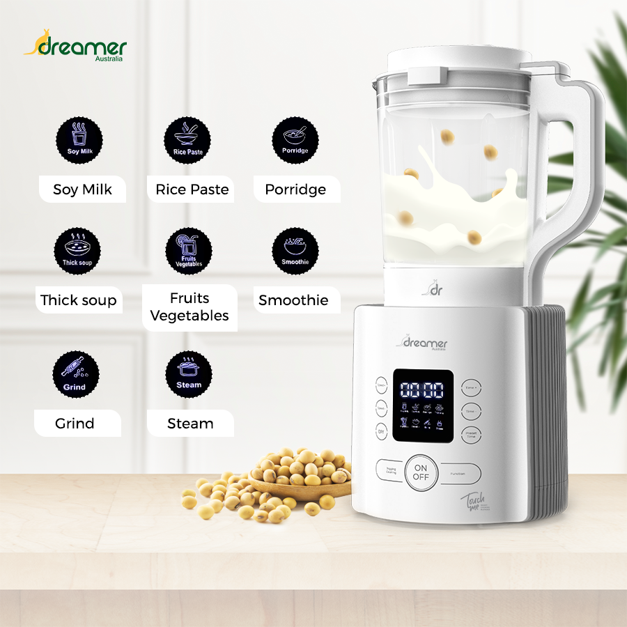 Máy làm sữa hạt đậu nành Dreamer DKA-MCB117 dung tích 1.75L công suất 800W, 8 chế độ xay nấu -hàng nhập khẩu chính hãng