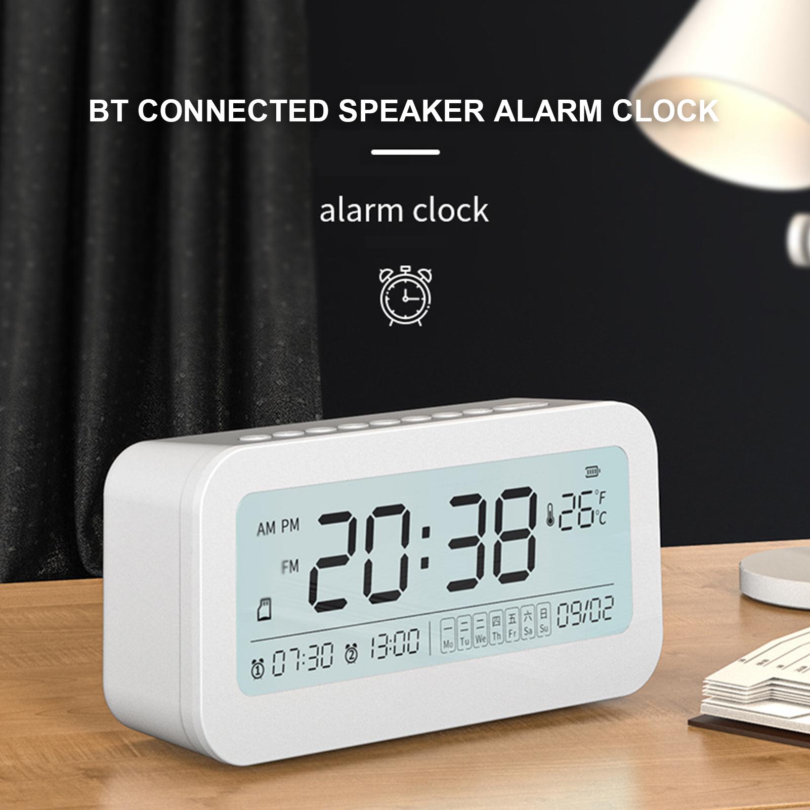 Đồng Hồ Màn Hình Lớn Chạy Bằng Pin Có Thể Sạc Lại Không Dây Wi-Fi Với Mic Và Loa