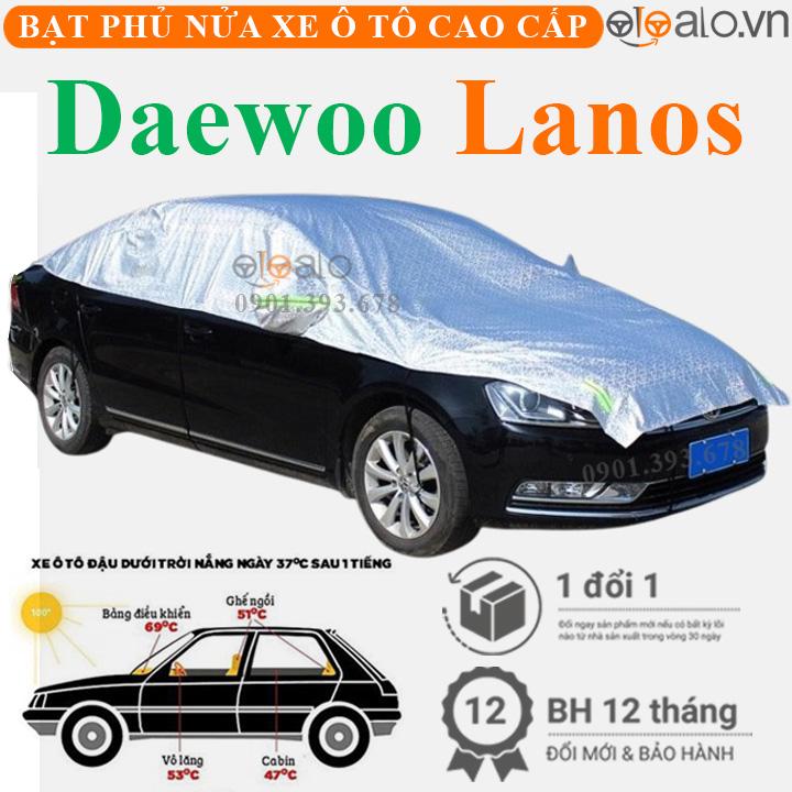 Hình ảnh Bạt trùm phủ nửa nóc xe Daewoo Lanos cải dù 3 lớp cao cấp BPNX - OTOALO