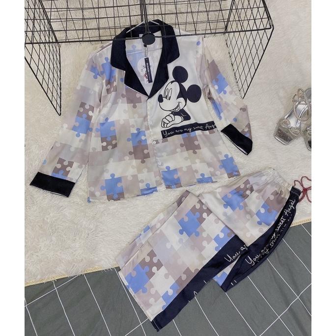 Bộ Mặc Nhà Tay Dài Thiết Kế LatinPyjama Lụa dài tay cao cấp cực sang