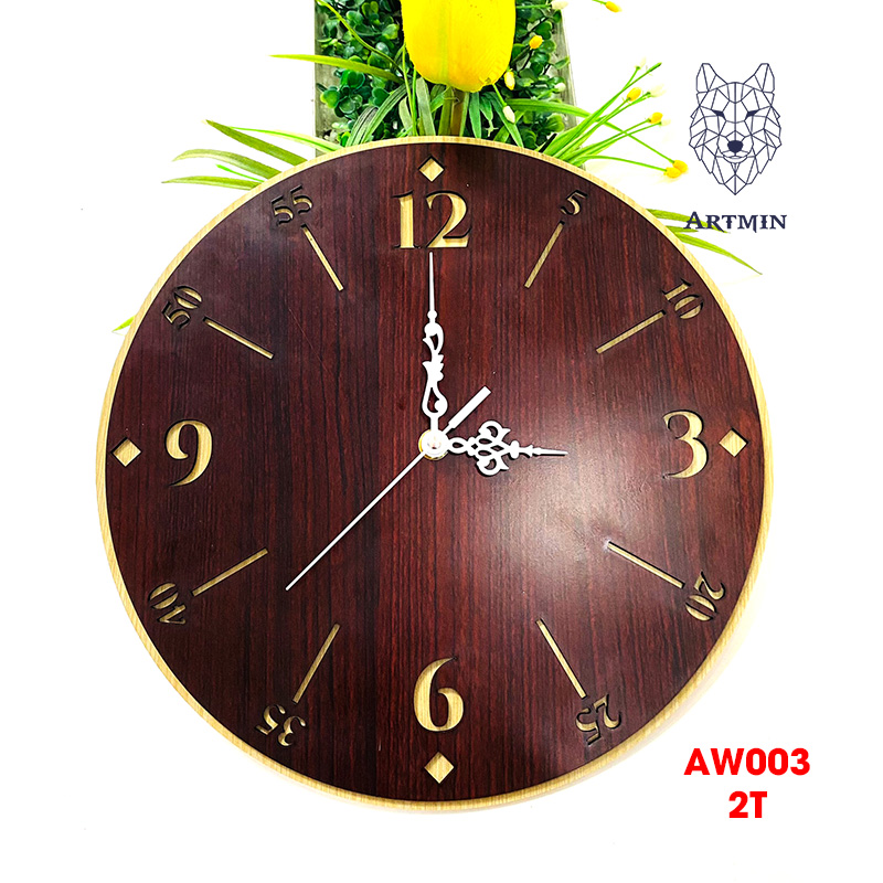 AW003 - Đồng Hồ Gỗ Treo Tường – Décor Trang Trí Hiện Đại