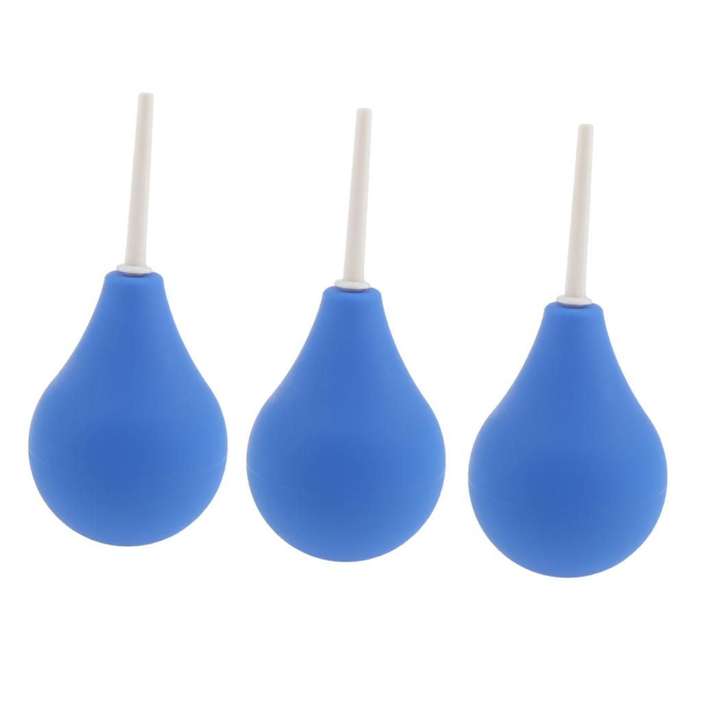 3 pcs Deluxe Travel Enema Douche Bulb Kit Silicone Douche for Men Women