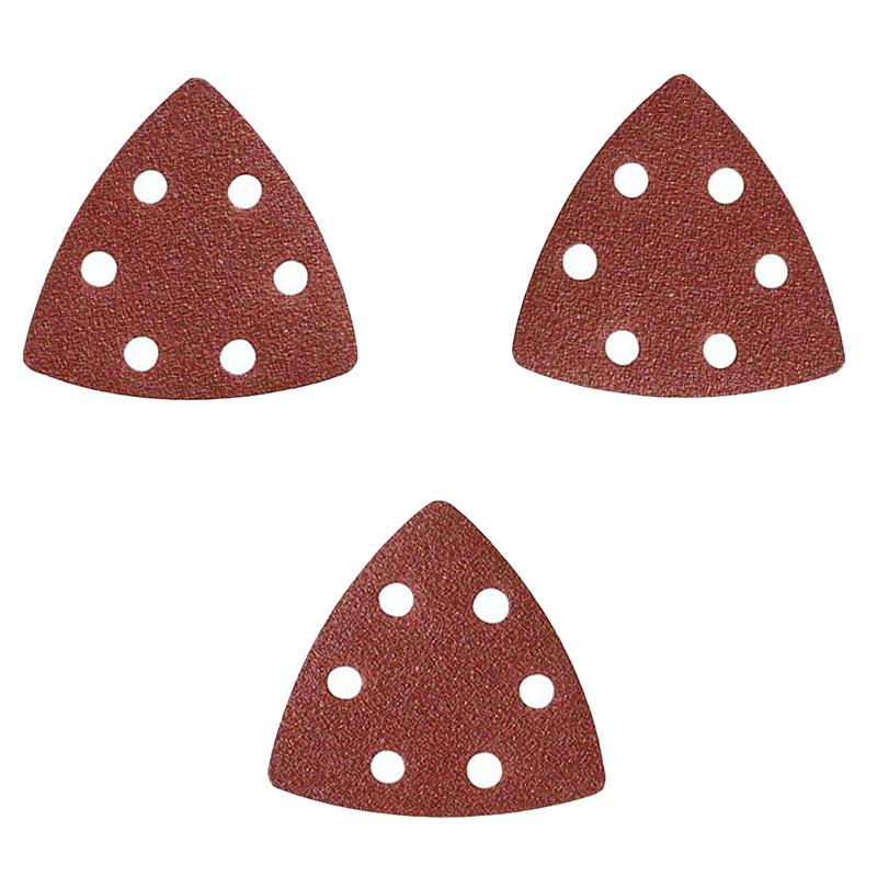 Bộ 10 tấm nhám gỗ delta 90 mm 6 lỗ nhám 60/80/120/180/240 phụ kiện