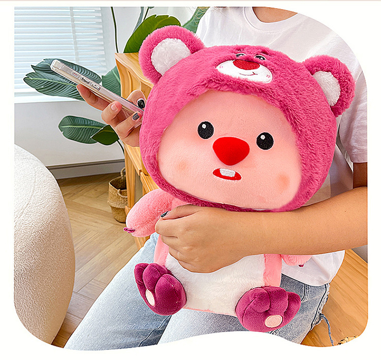 Gấu bông Loopy Pororo Friend Hải ly hồng Đồ chơi nhân vật hoạt hình quà tặng trẻ em