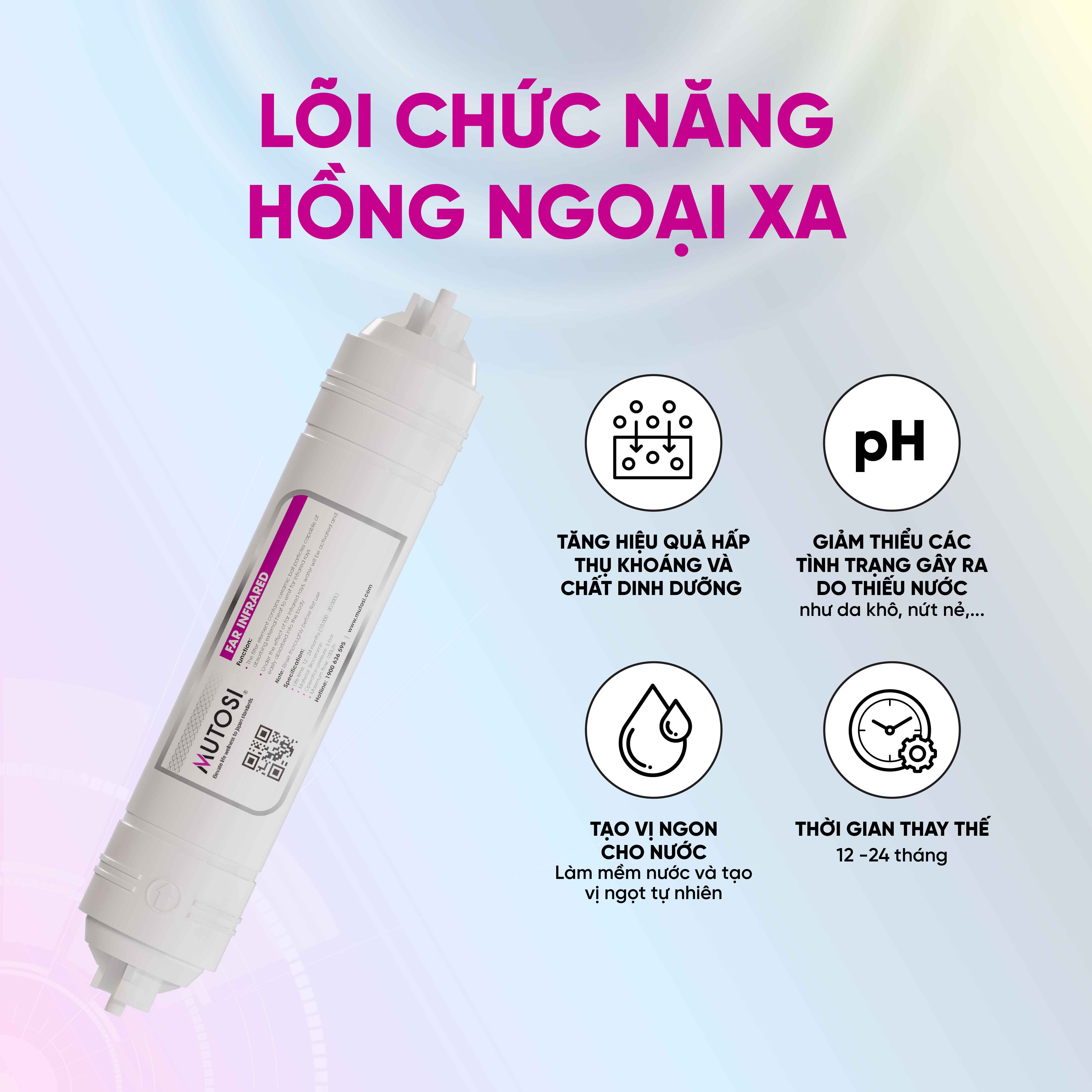 Combo 8 lõi lọc nước - Hàng chính hãng Mutosi (hệ lõi thô thường)