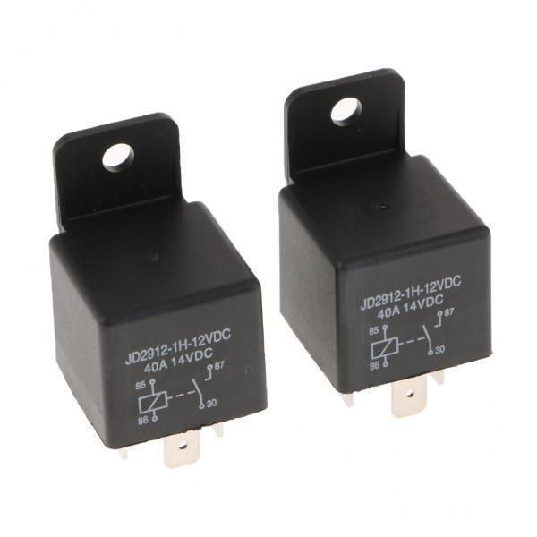 2x2Pcs Car Motor Automotive DC 12V 40A 40 AMP  Relay 4 Pin 4P Heavy Duty
