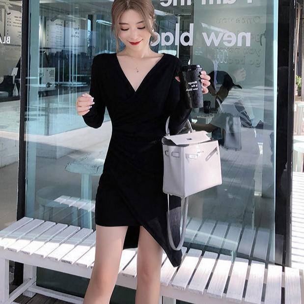 ĐẦM MÀU ĐEN DỰ TIỆC NHÚN EO SANG CHẢNH