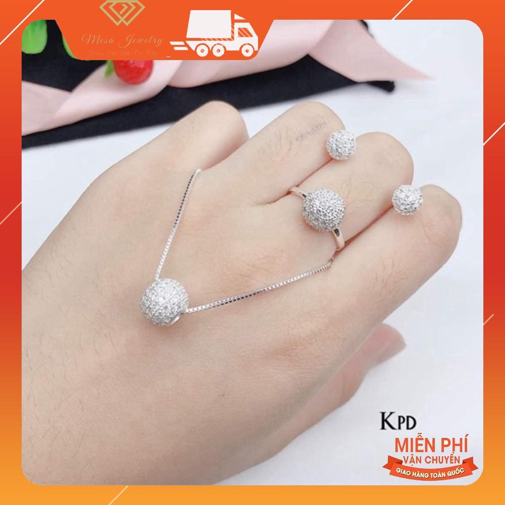 BỘ TRANG SỨC CẦU TRÒN 3 MÓN NHƯ ẢNH