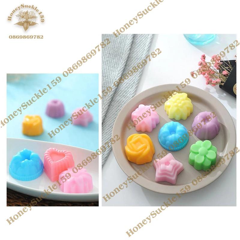 Khuôn Silicon 4D Đổ Socola/Thạch/Đá/Kẹochipchip/Pudding Hình 12 Hoa