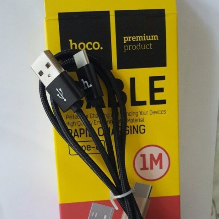 Bộ củ cáp sạc cổng TypeC 1A HOCO UX2 dây dù 1M